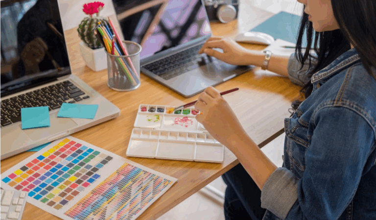 circulo cromatico na aquarela