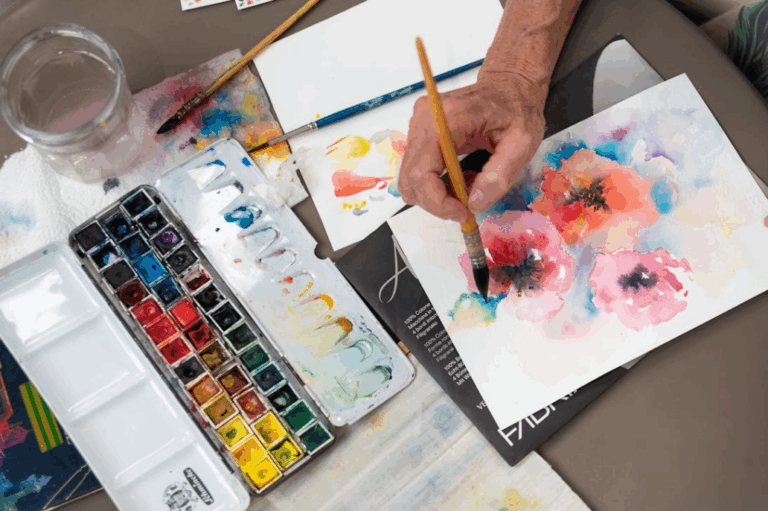 como criar efeitos de textura em aquarela