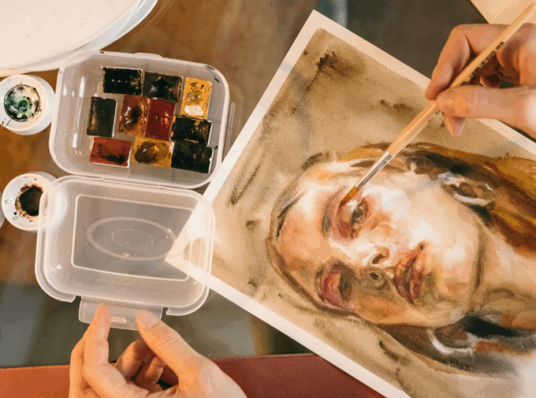 degrades suaves com aquarela